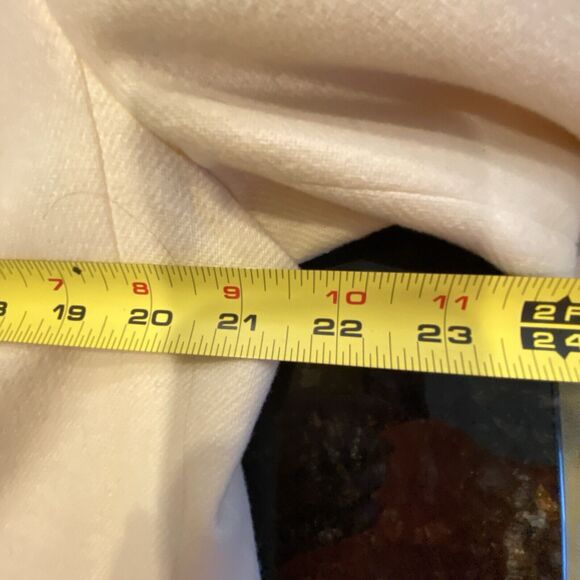 Norton McNaughton Vintage 90s 100% Wool Blazer Ivory Brass Button Lined Medium - Picture 6 of 9